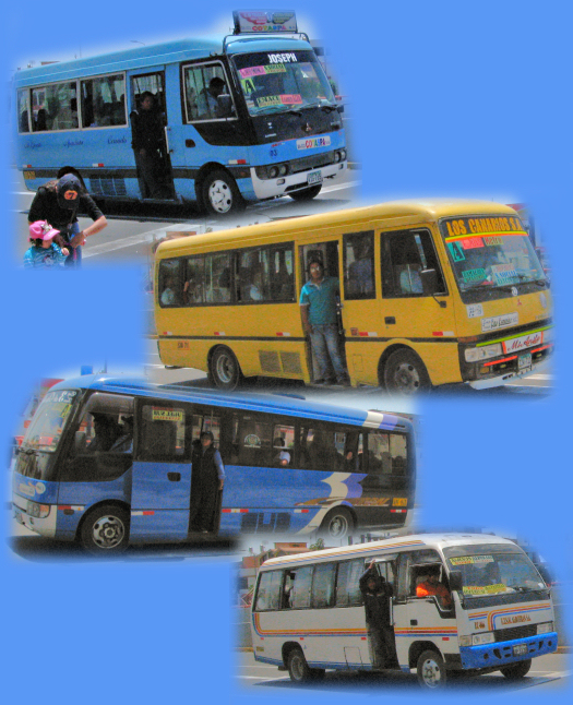 Public buses in Arequipa Peru