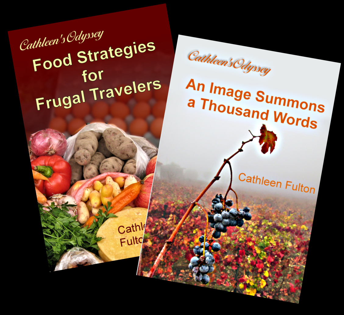 Covers of Food book and Travel Stories book