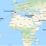 Flight map of my long-haul journey from Indonesia to Ecuador