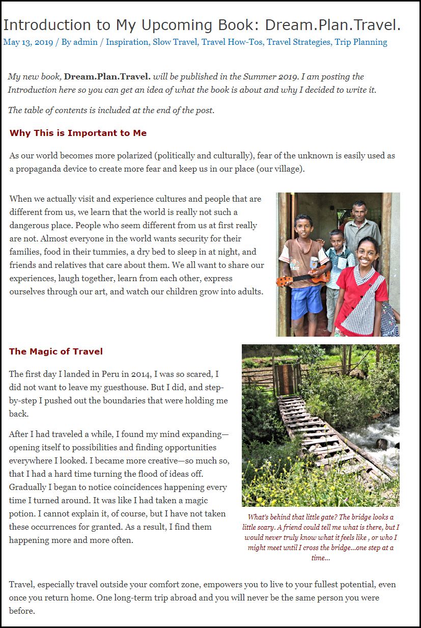 Image of the Cathleen's Odyssey Blog Post featuring the Introduction to Dream. Plan. Travel.