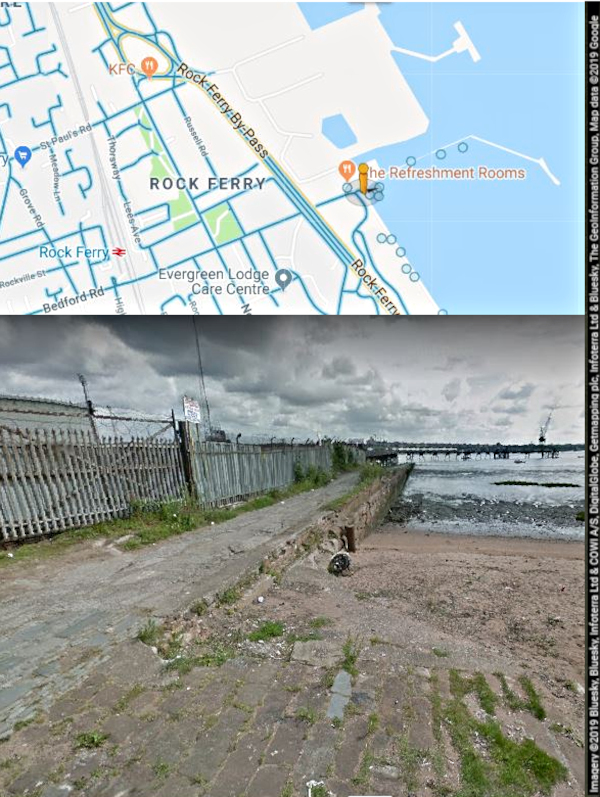 Map of Liverpool and Image of Grimy Pier
