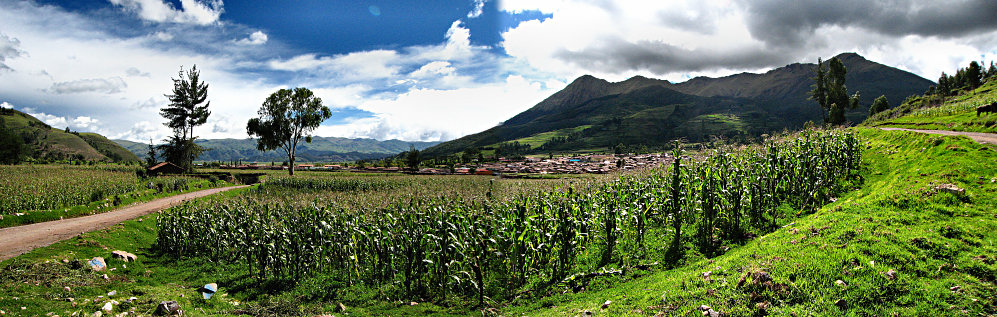 The village of Huarocondo in Peru