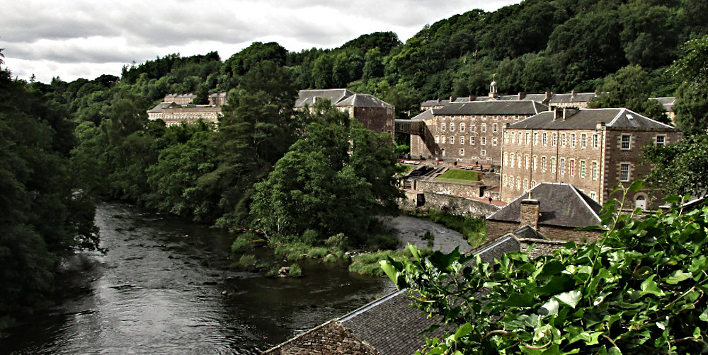 The New Lanark Cotton Mill in Scotland