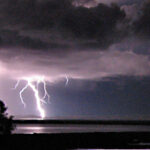 Lightning over Lake Titicaca