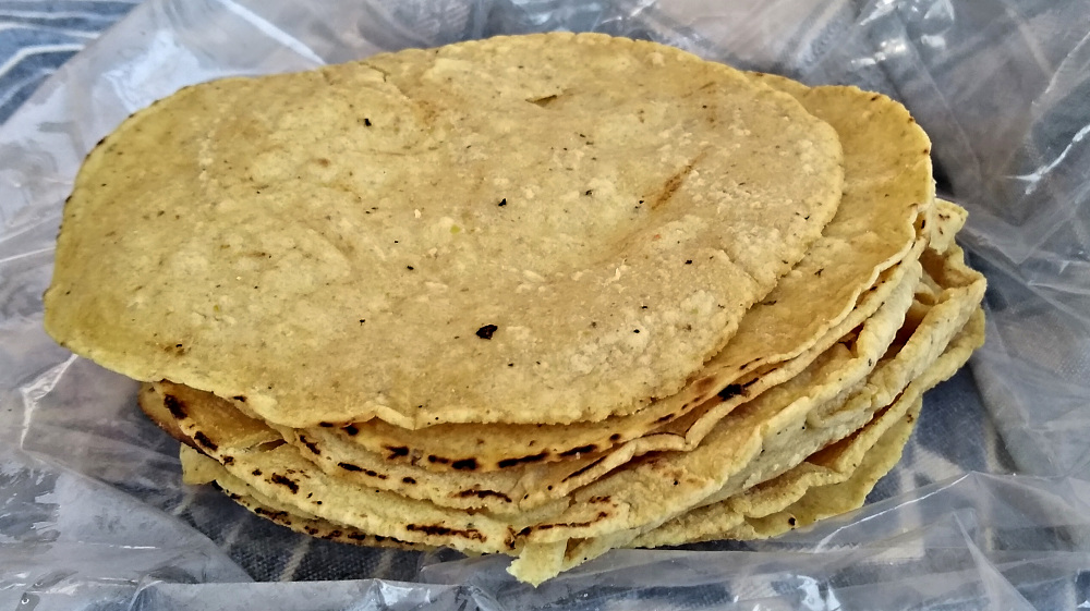 Hand made corn tortillas