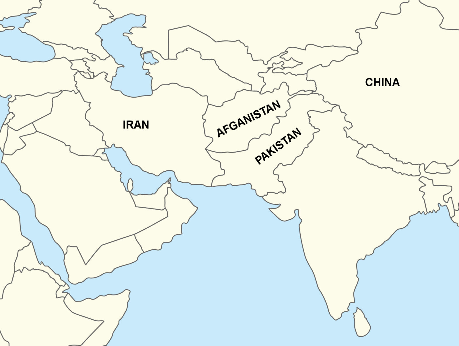 Map of Central Asia