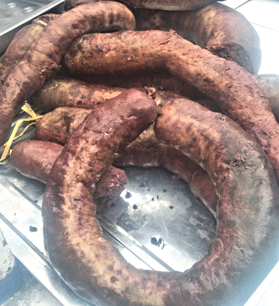 Blood Sausage (morcillo) that Rebecca purchased at the San Camillo Market