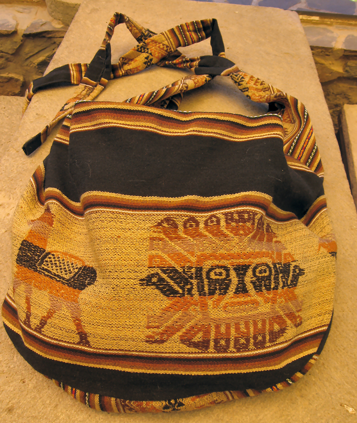 Woven shoulder bag I purchased in Puno market