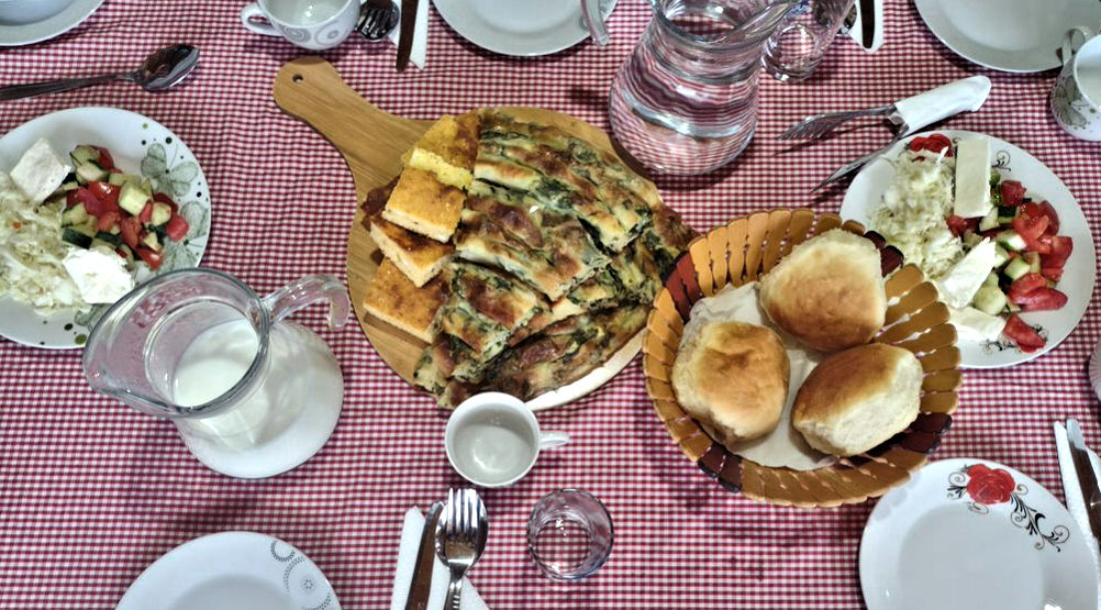 Breakfast Table with Borek at our guesthouse