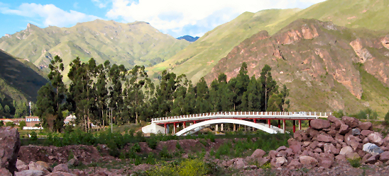 Bridge across the Urubamba River