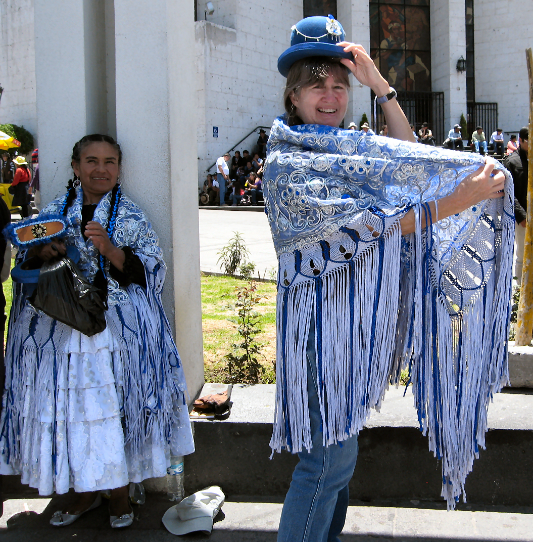 Cathy dressed in Candelaria costume