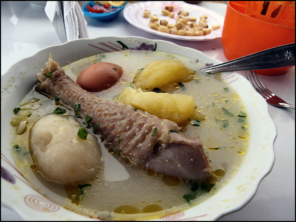 Breakfast on day 1: Chicken Soup