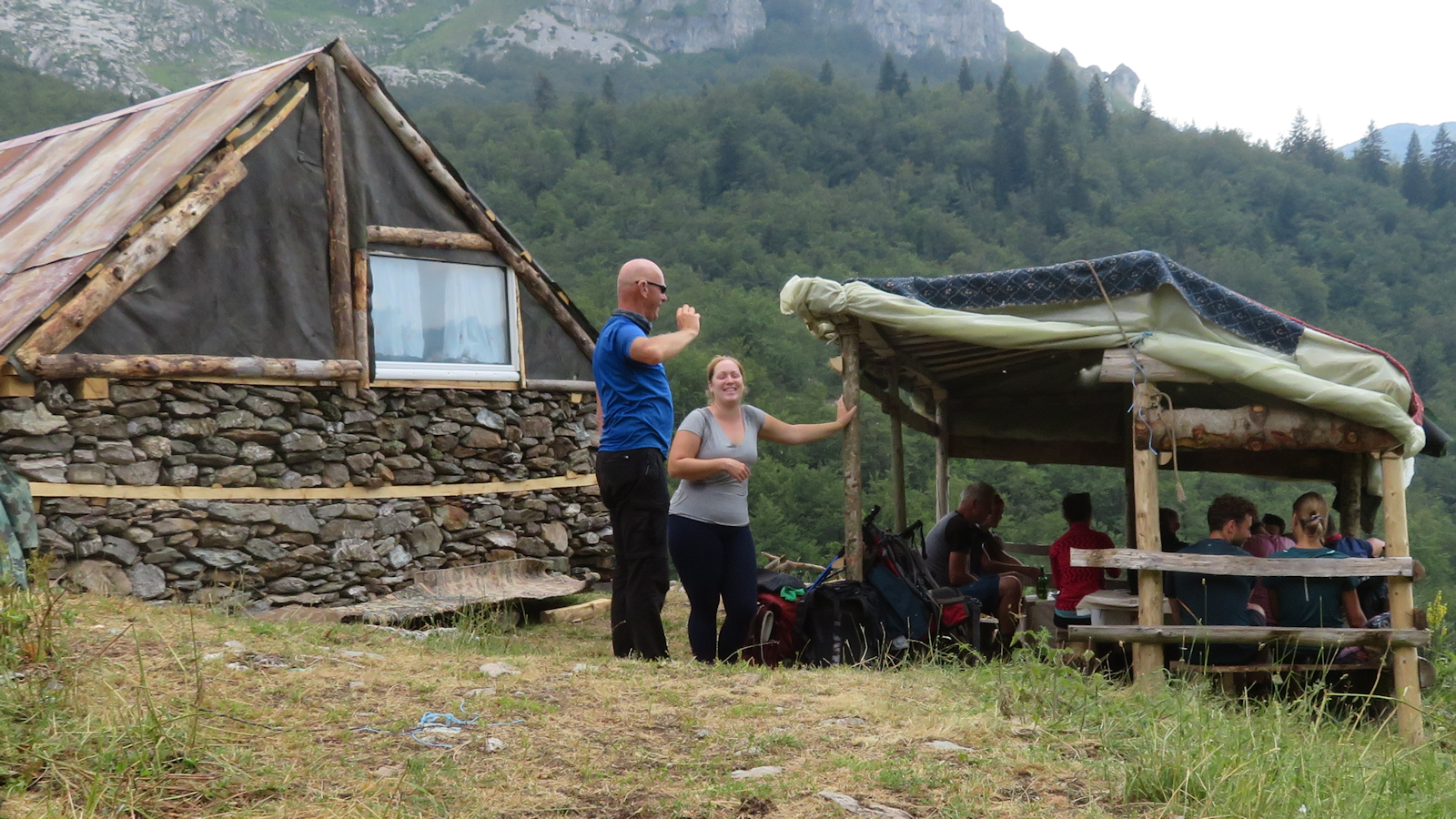 Coffee stop hosted by local shepherd family.