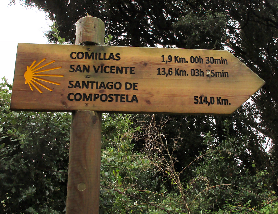Direction signs on the camino