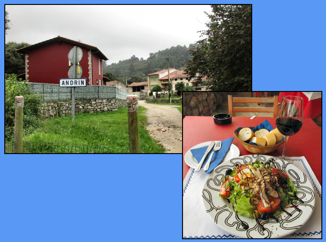 Meal of fresh salad with tuna in Andrin