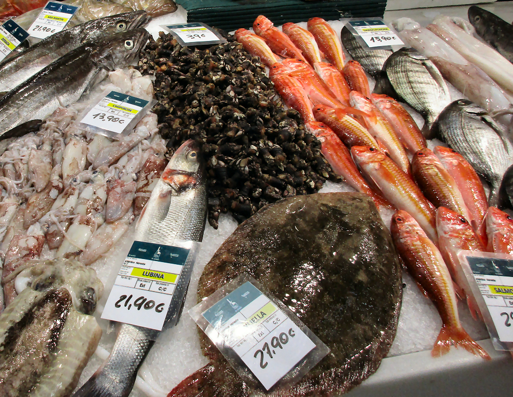 Fish at the Central Market in Oviedo