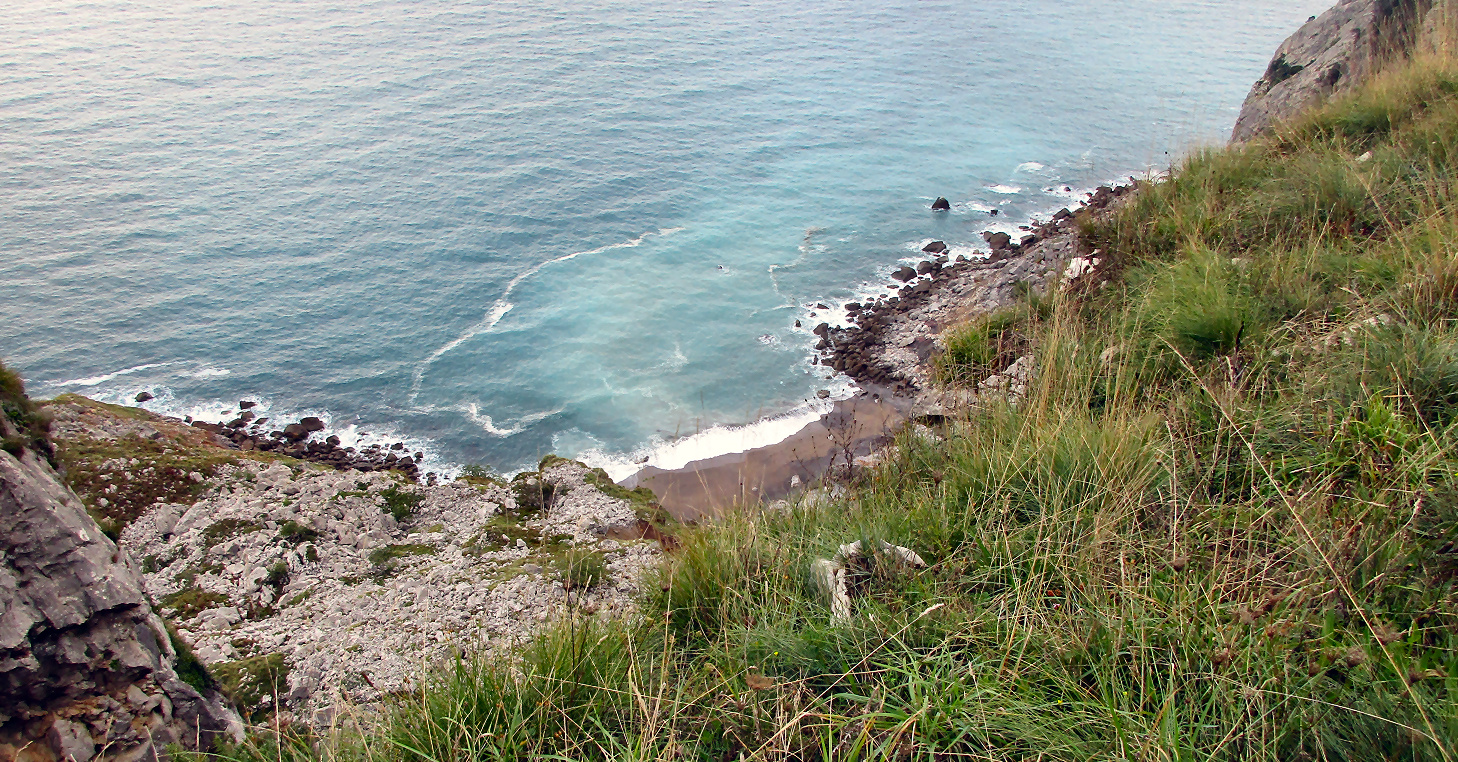 View of beach and cliffs near Laredo, Spain