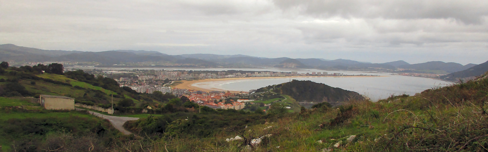 View of Laredo Spain from the hills above