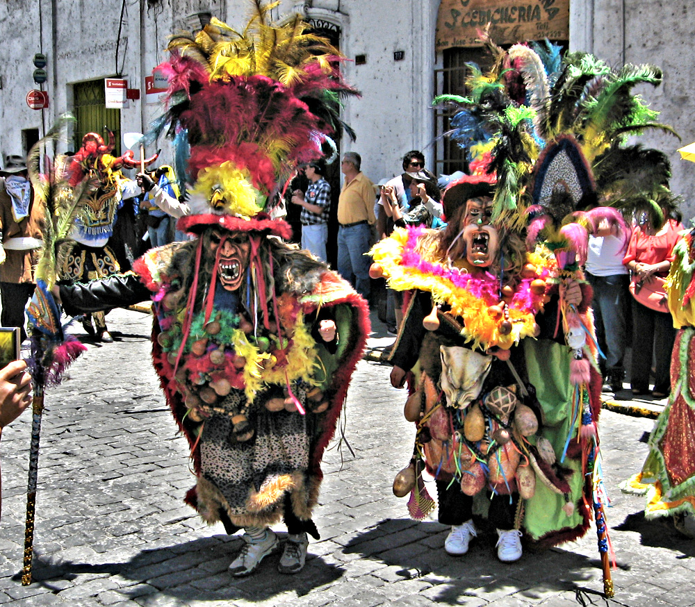 Diablo costumes in Festival of Candelaria Parade