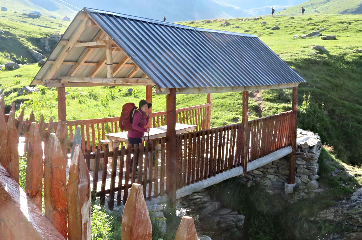 Covered bridge leading into the Doberdol guesthouse