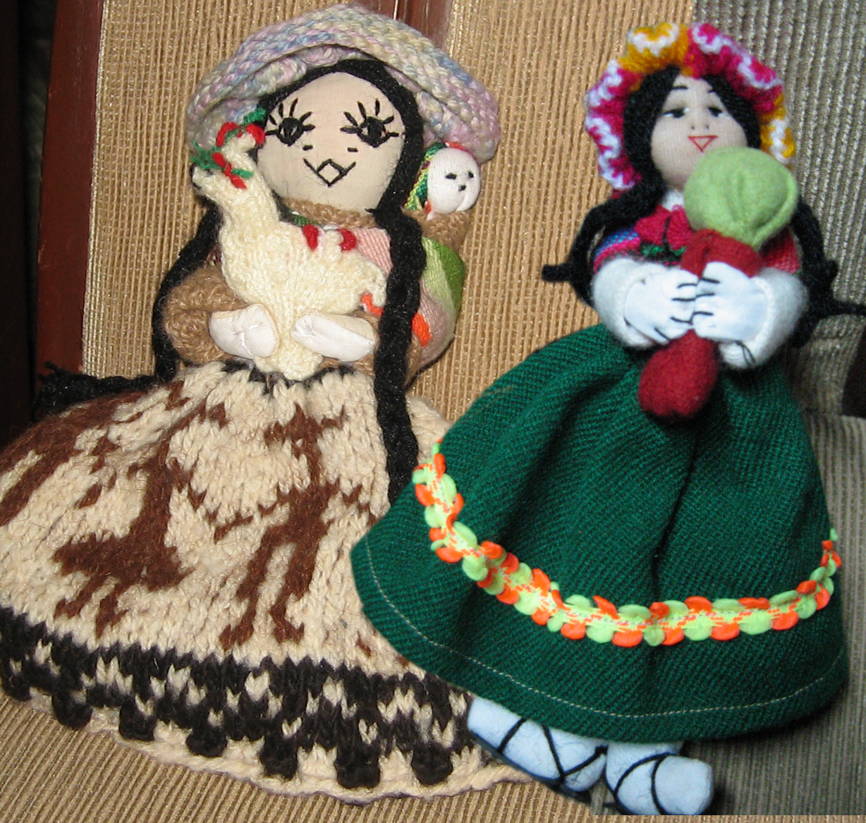 Knitted dolls that I purchased in Arequipa