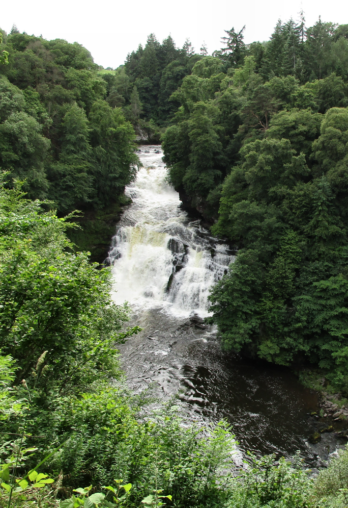 Falls along the Clyde River near New Lanark.
