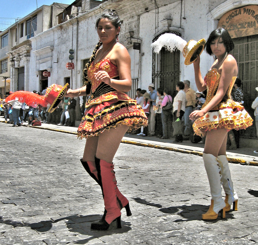 Dancers costumes in Festival of Candelaria Parade