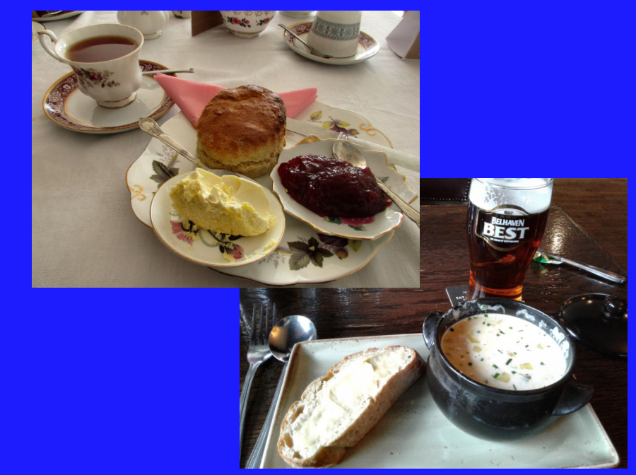 Two favorite foods--Cream Tea and Cullen Skink