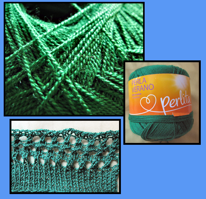 green acrylic yarn I purchased in Arequipa