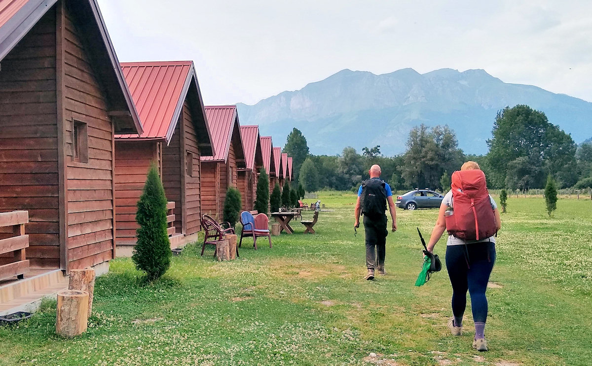 Cute cabins were our lodging in Vucinje.