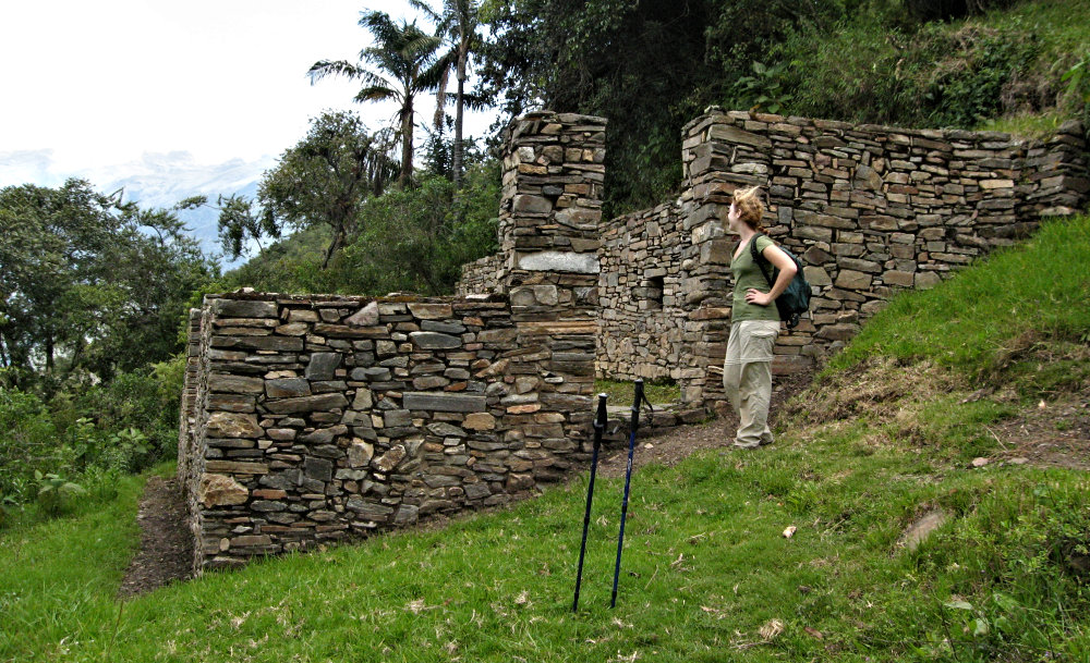 Rebecca at the Choquequirao ruins