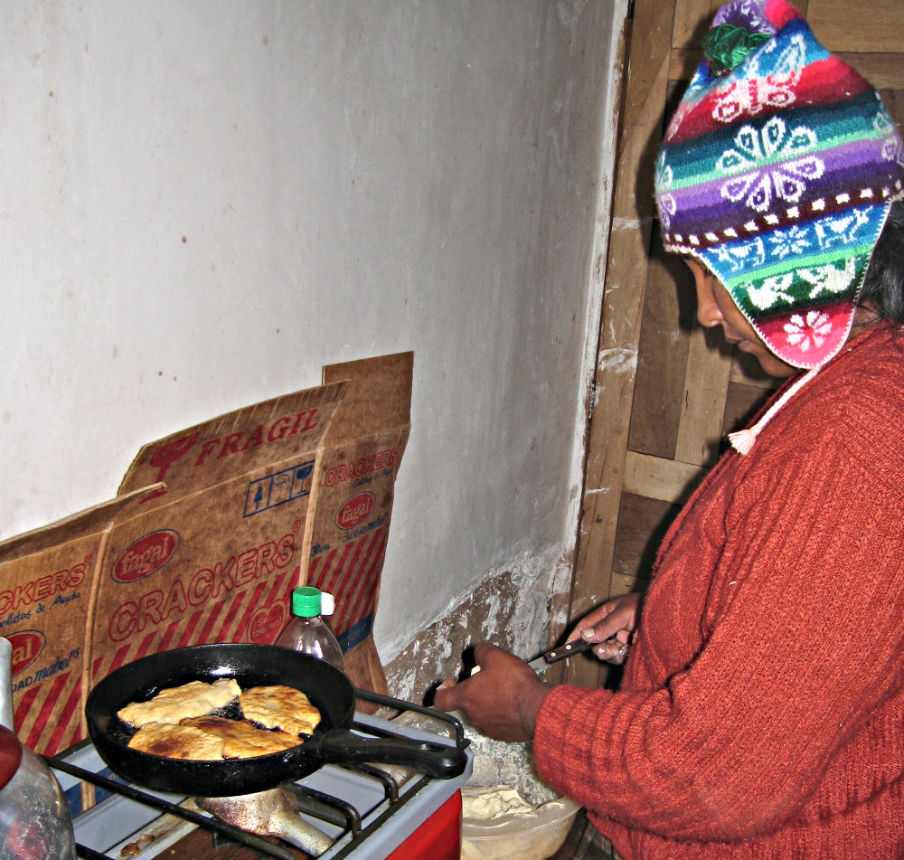 Mirasol making Fried Bread for Breakfast