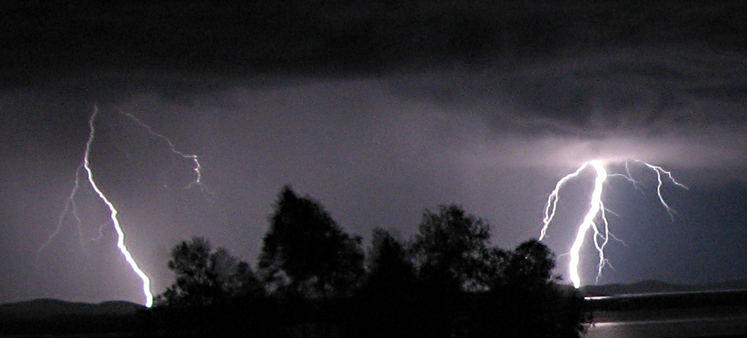 Lightning over Lake titicaca