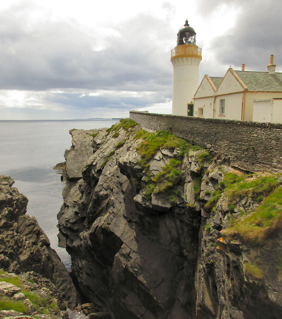 Lighthouse on Bressay Island in the Shetland Islands