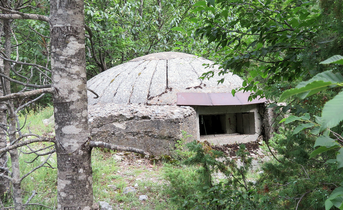 Ruins of an old military bunker built during Communist era.