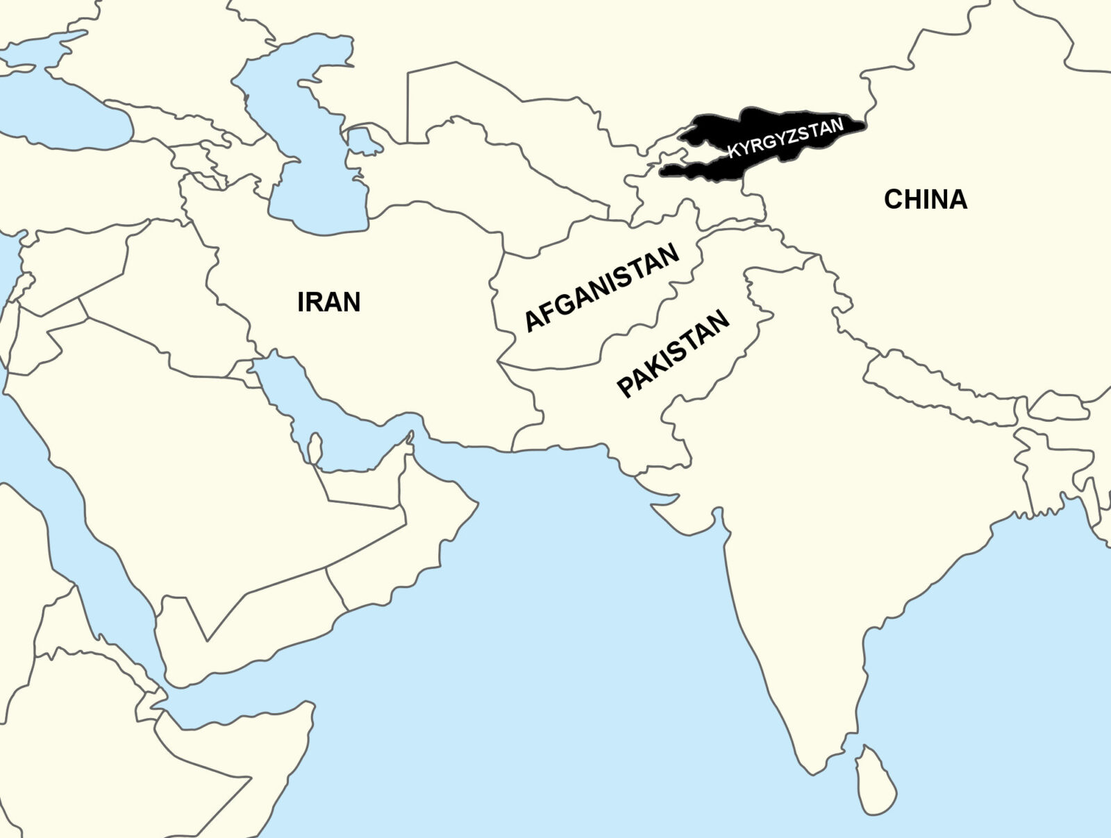 Map of Central Asia