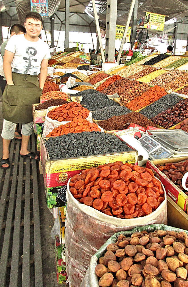 Dried fruits in the Osh Market in Bishkek market