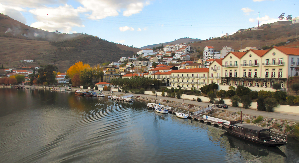 View of Pinhao, Portugal from across the river