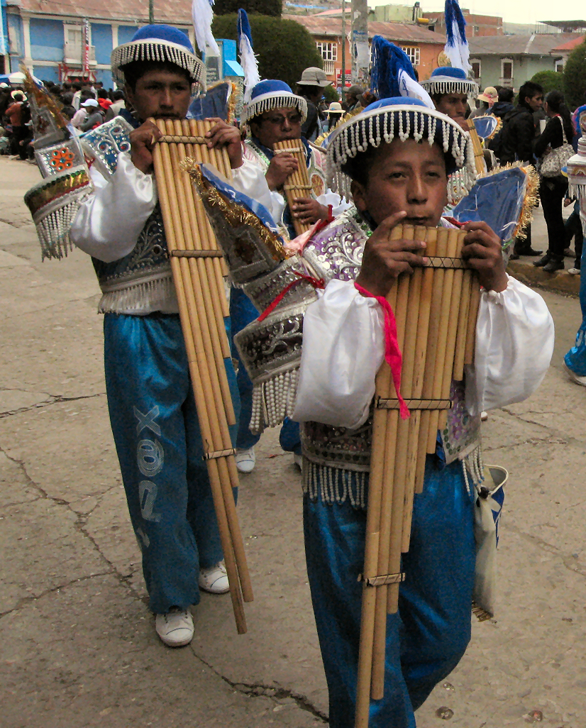 Young pipers in the Candelaria Parade