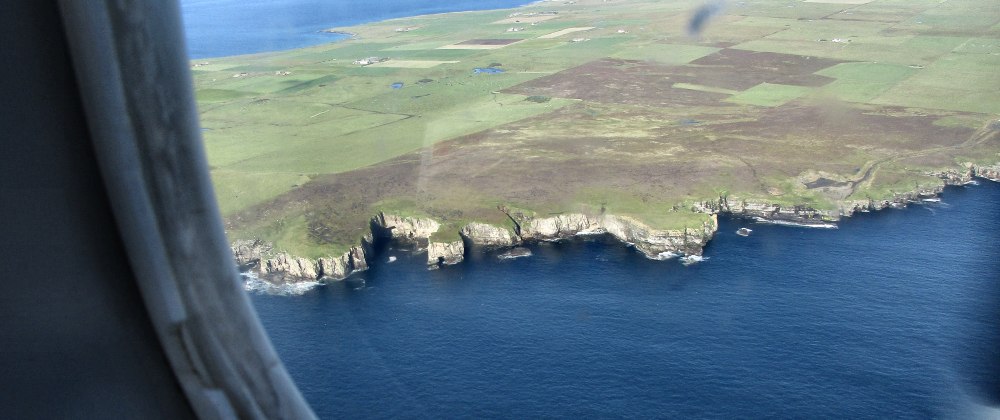 Aerial view of the Orkney Islands