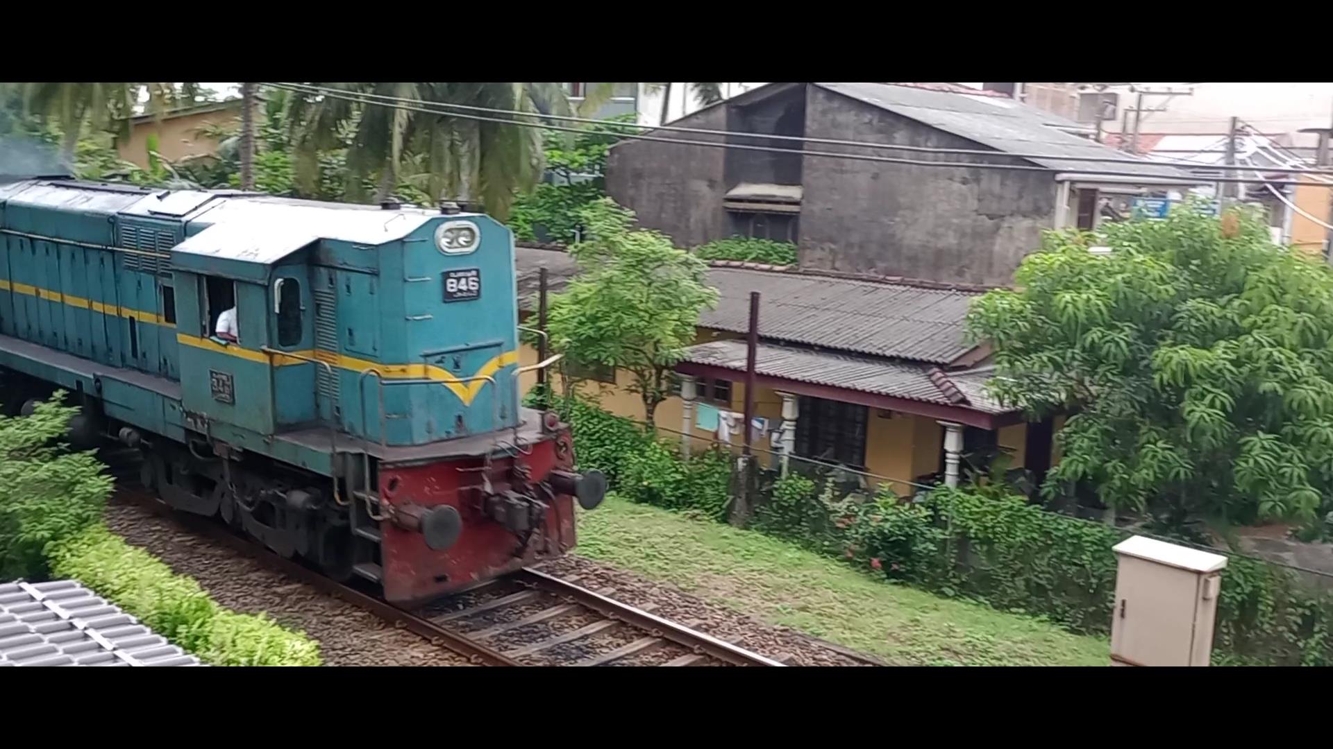 Train approaching in Sri Lanka