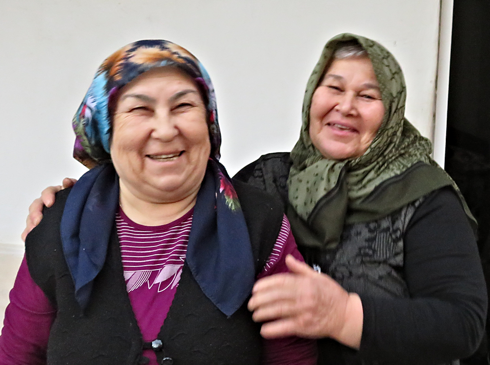 Turksih women who invited me for tea and borek