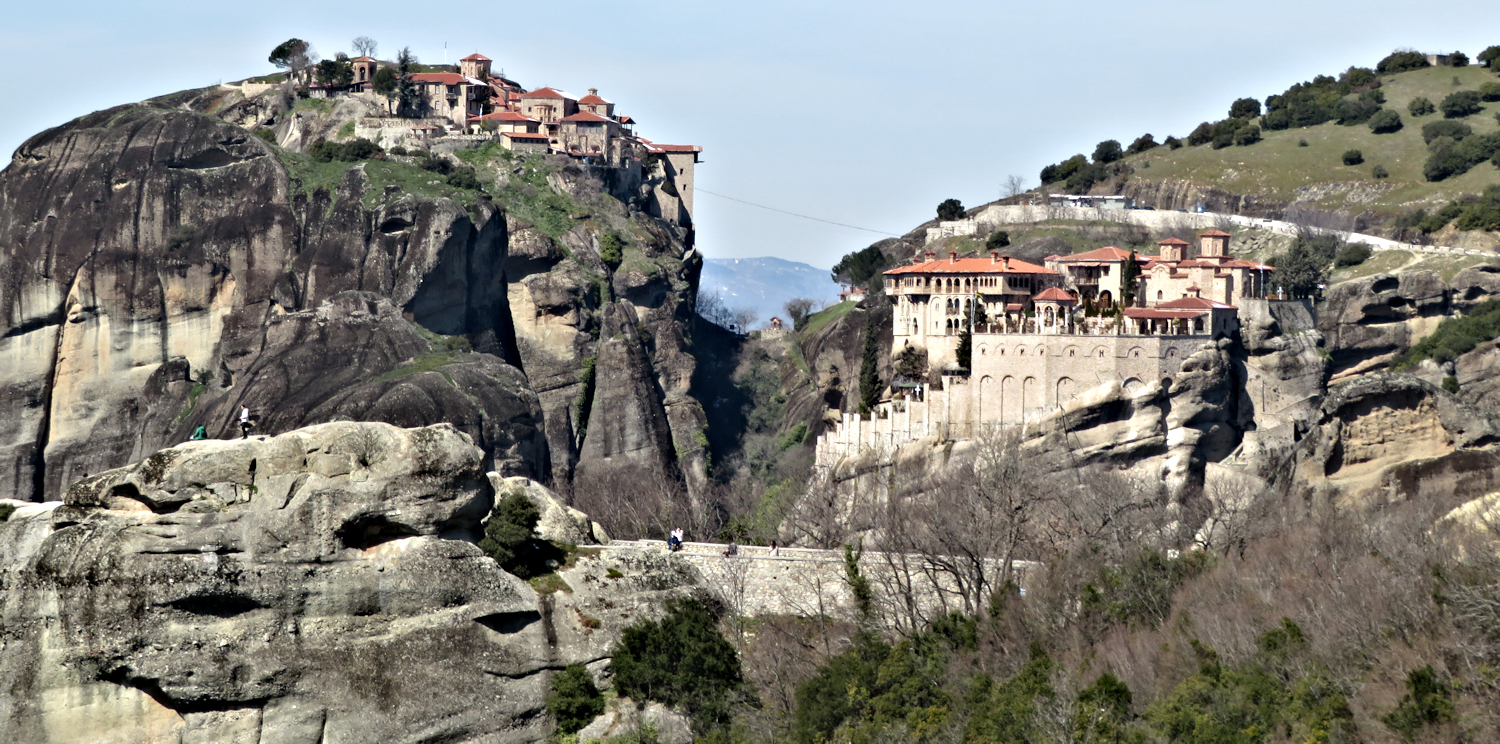 Two of the monasteries at Meteora