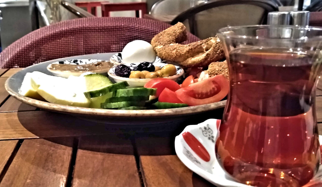 Breakfast at Kuff Cafe in Istanbul, Turkey