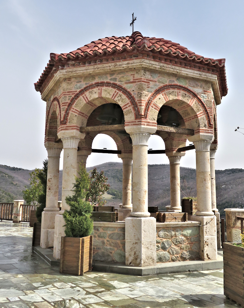 Gazebo on the terrace of Varlaam Monastery
