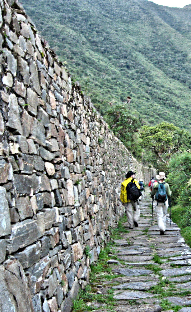 Walking in the ruins at Choquequirao